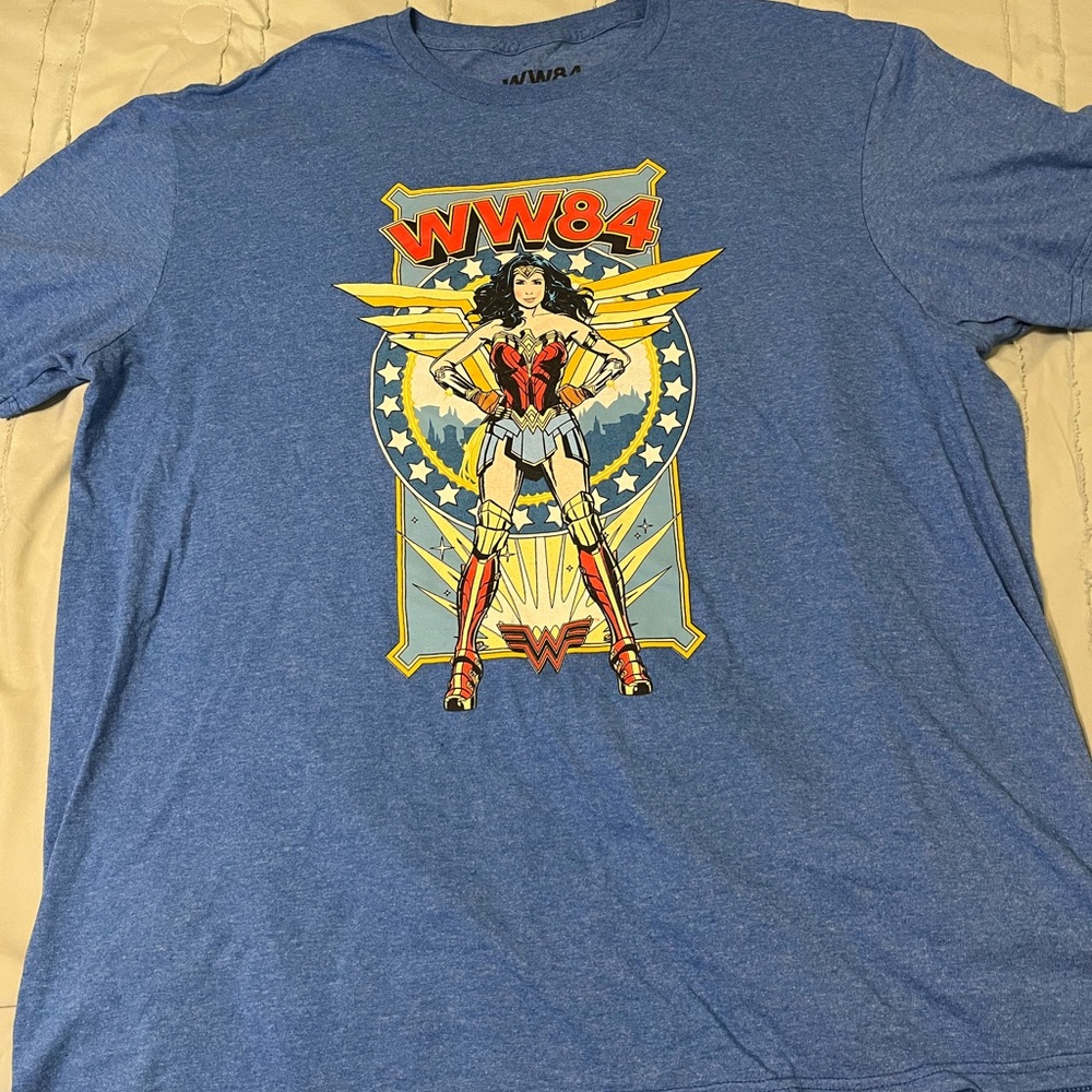 Unisex Blue Wonder Woman Graphic T Shirt Size XL